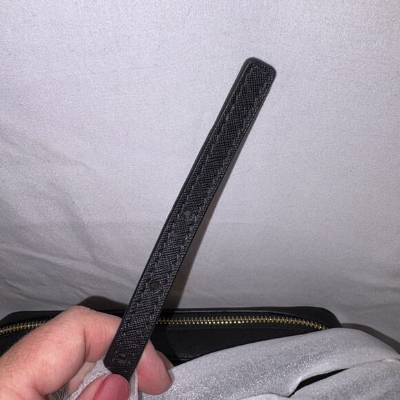 Michael Kors Jet Set Travel Large East/West Crossbody Purse Solid Black Leather - Picture 4 of 9